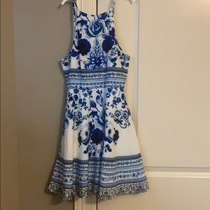 Blue floral dress